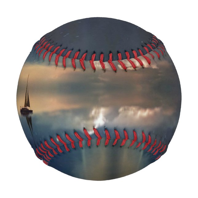 Pelota De Béisbol Vela lejos de las nubes (Anverso)