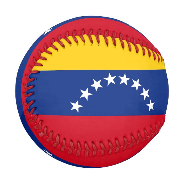 Pelota De Béisbol Venezuela enarbola patriotas venezolanos (Anverso izquierdo)