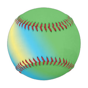 Pelota De Béisbol Verde Con Tubería Amarilla