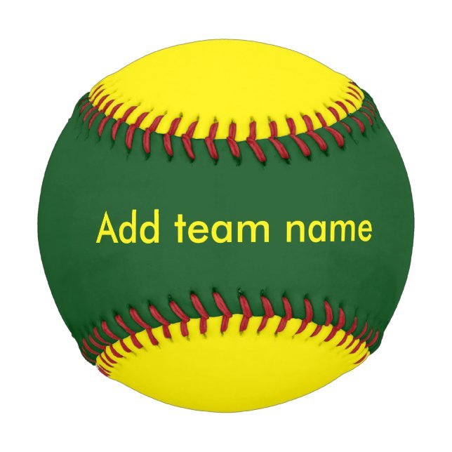 Pelota De Béisbol Verde y amarillo (Anverso)
