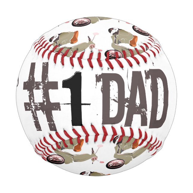Pelota De Béisbol Vespa/Scooter #1 Papá +Nombres (Reverso)