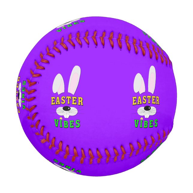 Pelota De Béisbol Vibes de Pascua (Anverso izquierdo)