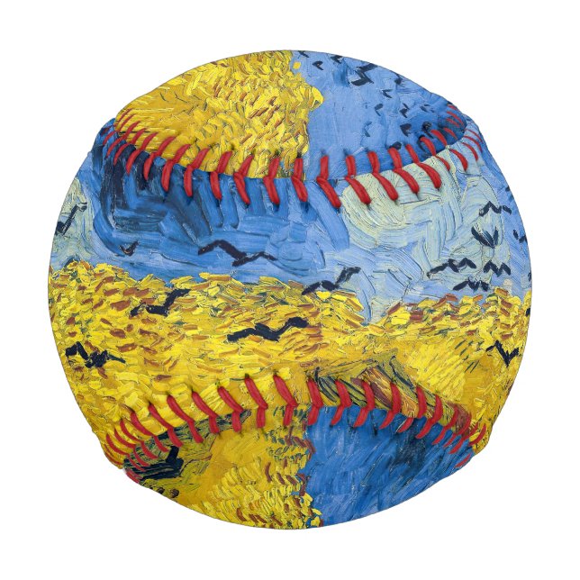 Pelota De Béisbol Vincent van Gogh - Wheatfield con cuervos (Anverso)