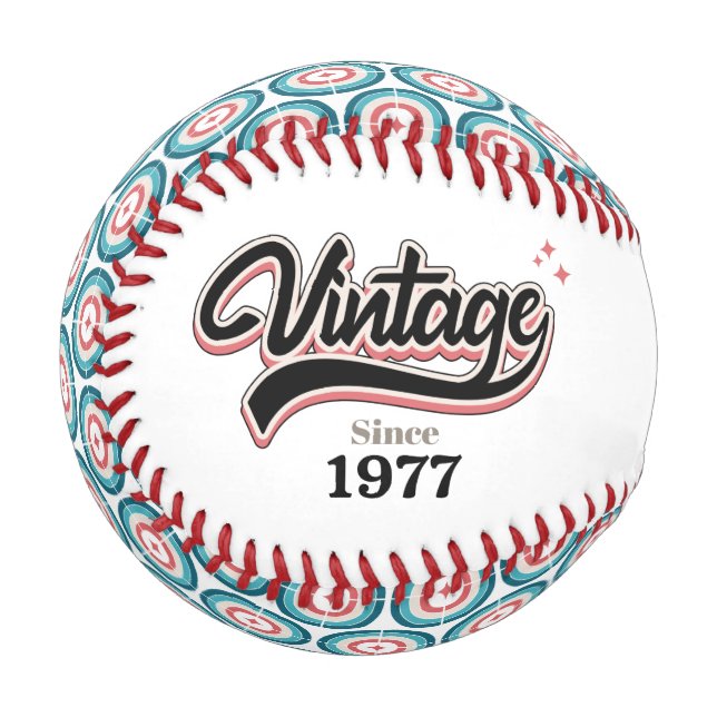 Pelota De Béisbol Vintage desde 1977 (Anverso izquierdo)