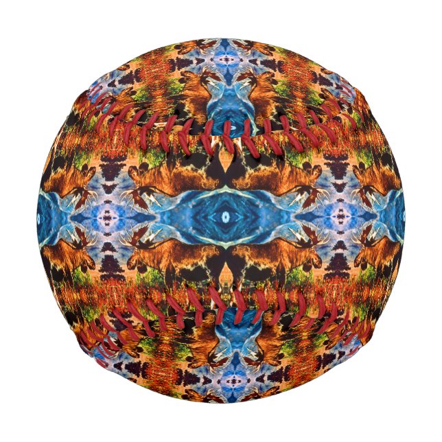 Pelota De Béisbol Vintage USA Alaska toro (Anverso)