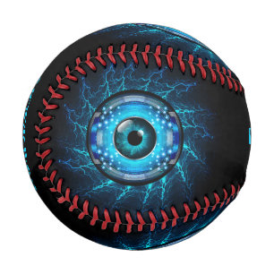 Pelota De Béisbol Vista de circuito cibernético de nombre personaliz
