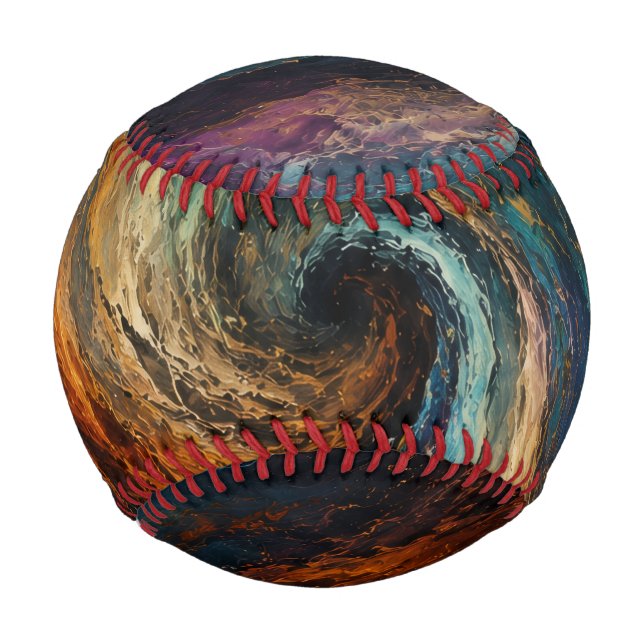Pelota De Béisbol Vórtice Infinito | Abstracto (Reverso)