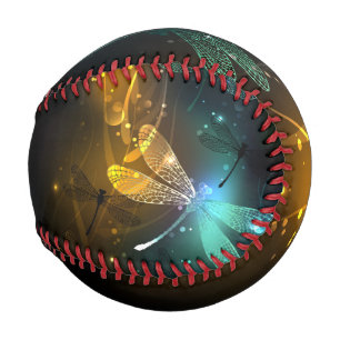 Pelota De Béisbol Vuelo de libélula luminosa verde