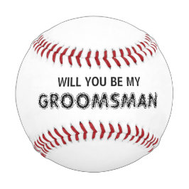 Pelota De Béisbol Will You Be My Groomsman Name Baseball