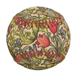 Pelota De Béisbol William Morris Golden Lily Antique