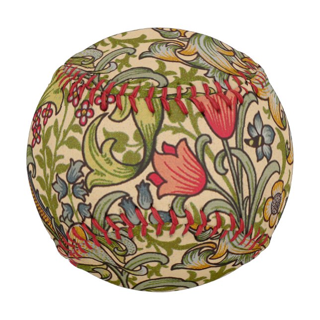 Pelota De Béisbol William Morris Golden Lily Antique (Anverso)