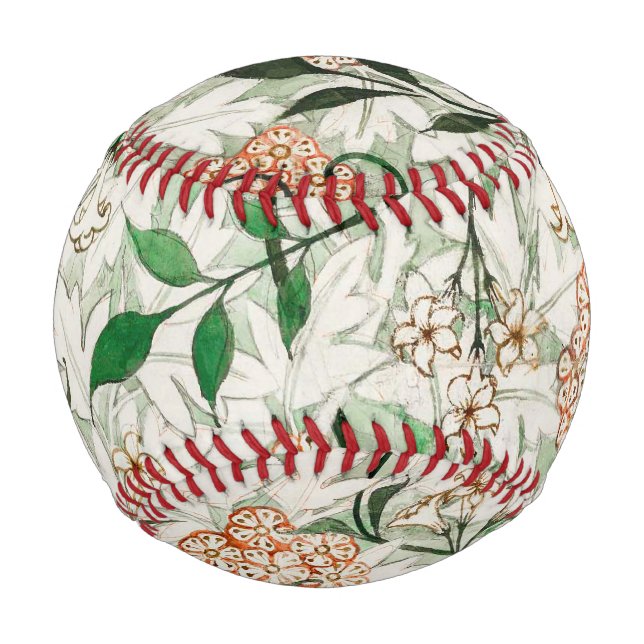 Pelota De Béisbol William Morris Jasmine Garden Flower Classic (Anverso)