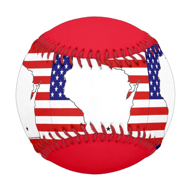 Pelota De Béisbol Wisconsin (Anverso)
