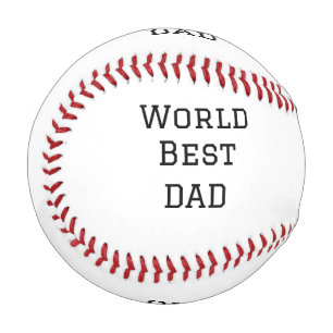 Pelota De Béisbol World best DAD PADRE añadir nombre de texto deport
