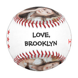 Pelota De Béisbol World's Greatest Dad Fathers Day Photo Collage