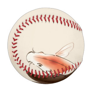 Pelota De Béisbol Yin Yang Koi pesca con pintura de estilo oriental