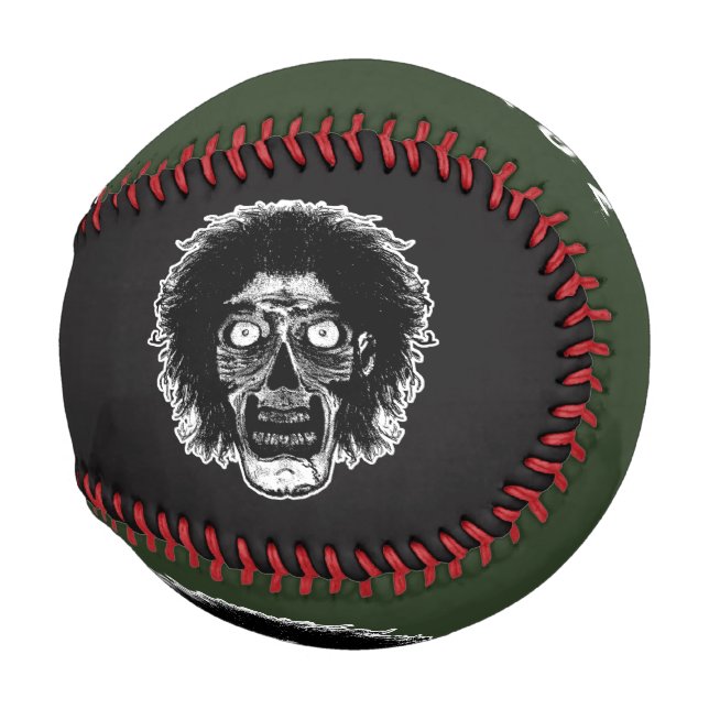 Pelota De Béisbol Zombie-Béisbol - Negro y Verde (Reverso Izquierdo)
