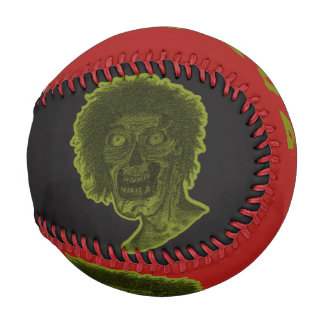 Pelota De Béisbol Zombie-Béisbol - Verde Rojo y Negro