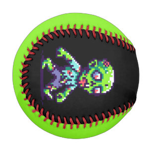 Pelota De Béisbol zombie divertido de Halloween de 8 bits