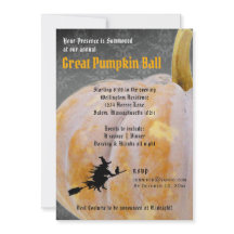 Pelota de calabaza de Halloween + Invitación de br