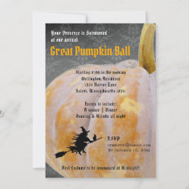 Pelota de calabaza de Halloween + Invitación de br