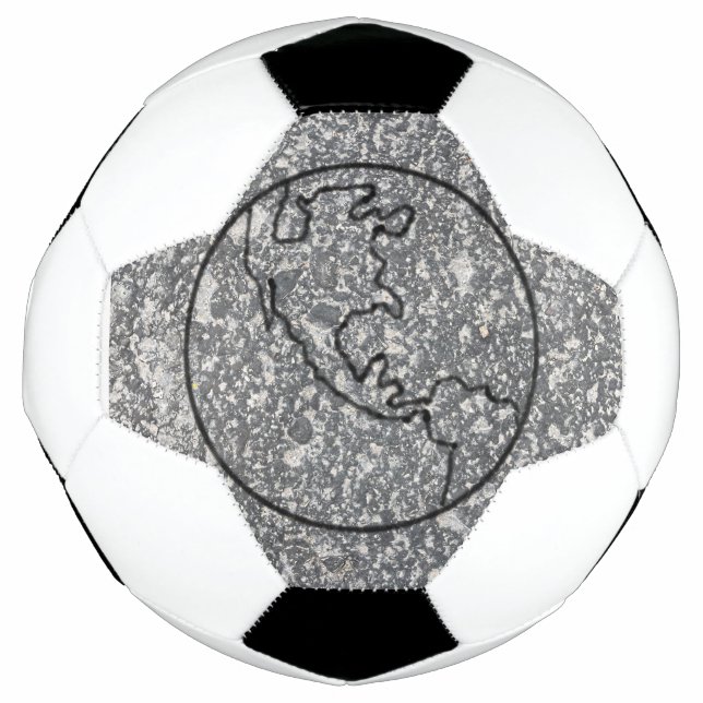 Pelota de Fútbol con textura de imagen gris de la  (Anverso)