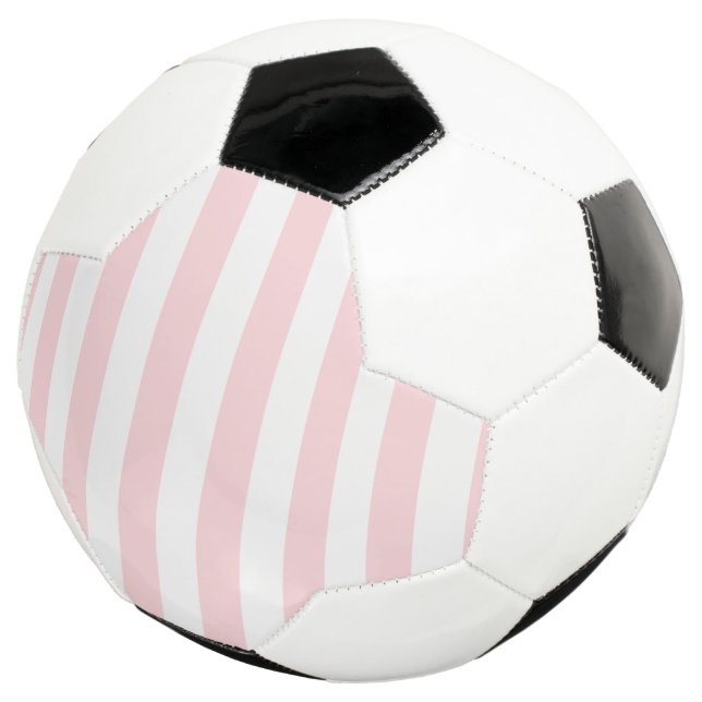 Pelota de fútbol de banda rosa y blanca (Tres cuartos)