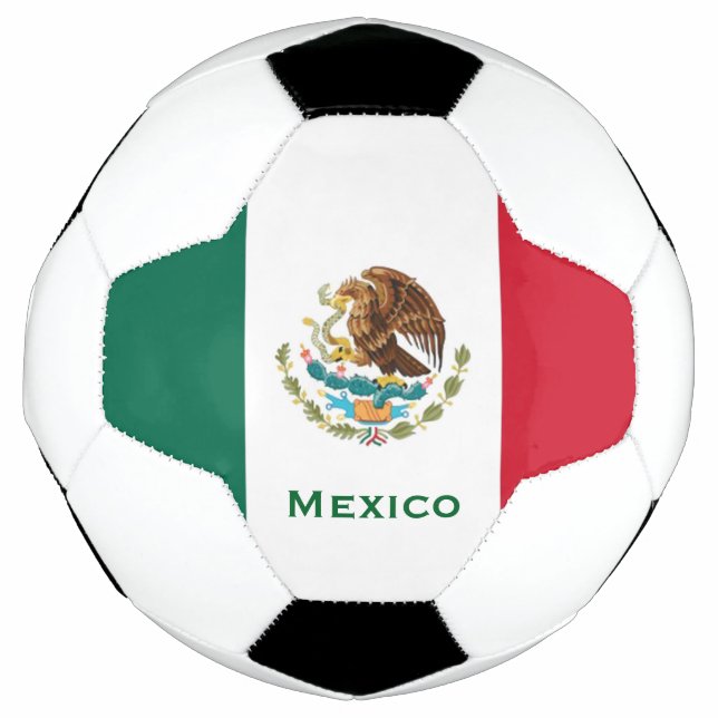 Pelota de fútbol de bandera de México (Anverso)