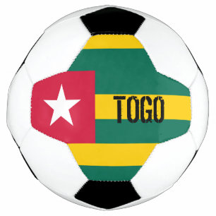 pelota de fútbol de la bandera de togo