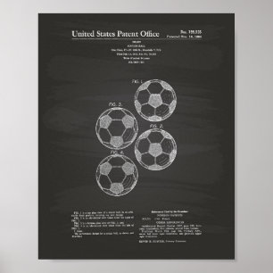 Pelota de fútbol de la época 1964 Arte de patentes