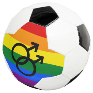 Pelota de fútbol del orgullo arcoiris