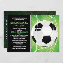 Pelota de fútbol en la invitación a Mitzvah en Net