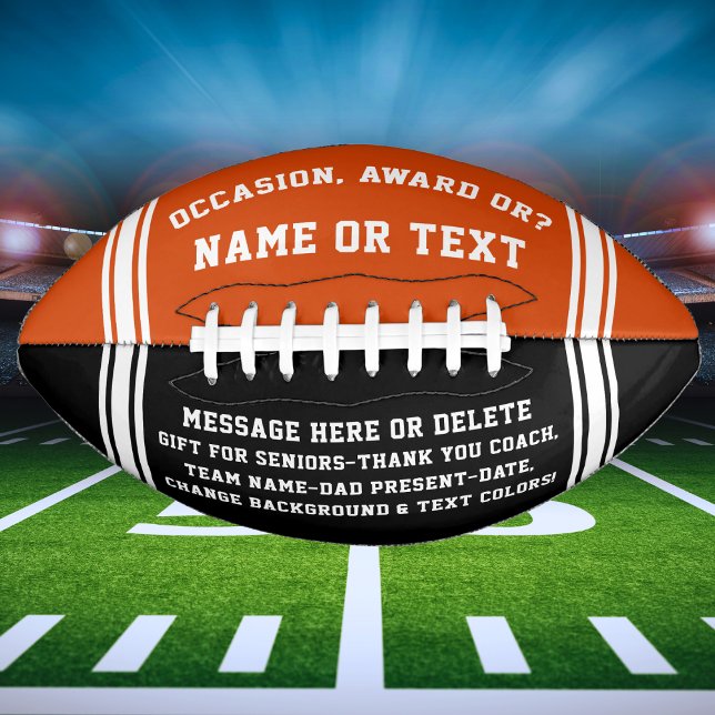 Pelota de fútbol personalizada. CAMBIAR COLORES (Personalized Footballs. Senior night football ideas, Gifts for football coaches. Football Gifts.    )