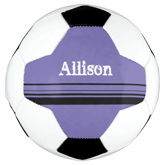 Pelota de fútbol púrpura personalizada (Anverso)
