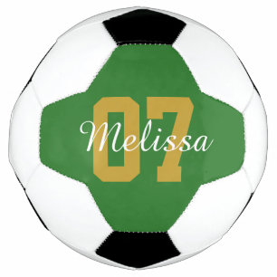Pelota de fútbol verde personalizada