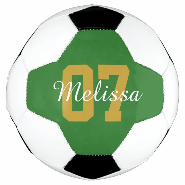 Pelota de fútbol verde personalizada (Anverso)