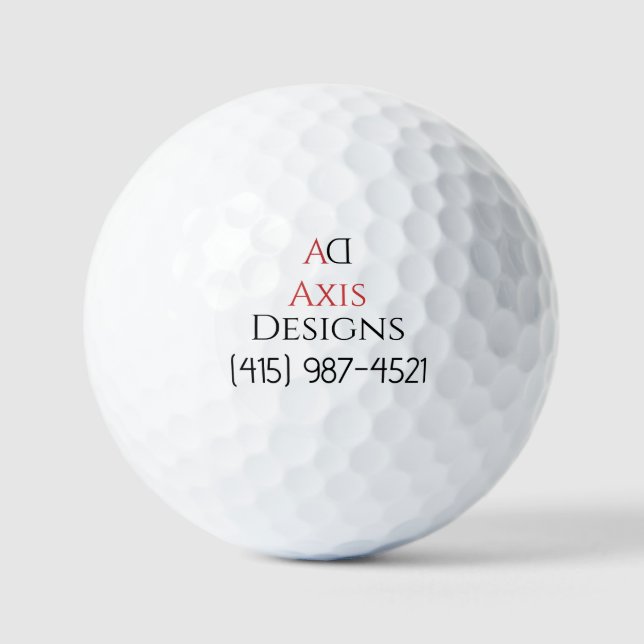 Pelota de Golf Arquitecto | Marca Blueprint (Anverso)