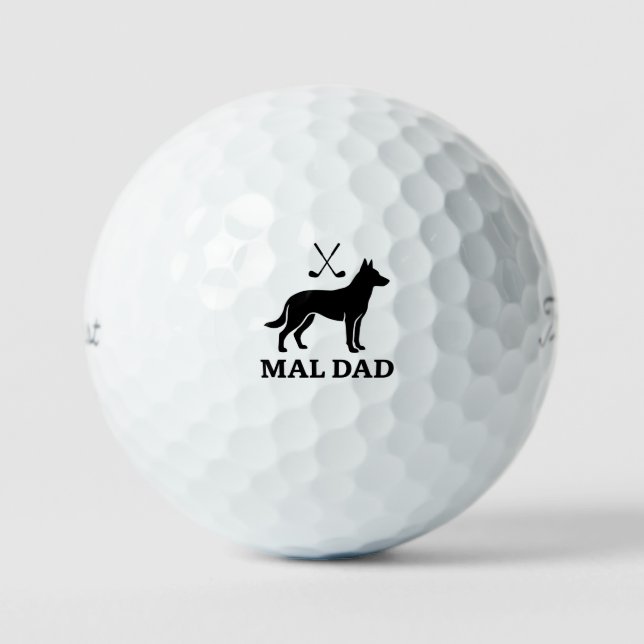 Pelota de golf Belgian Malinois Dad Titleist Pro V (Anverso)