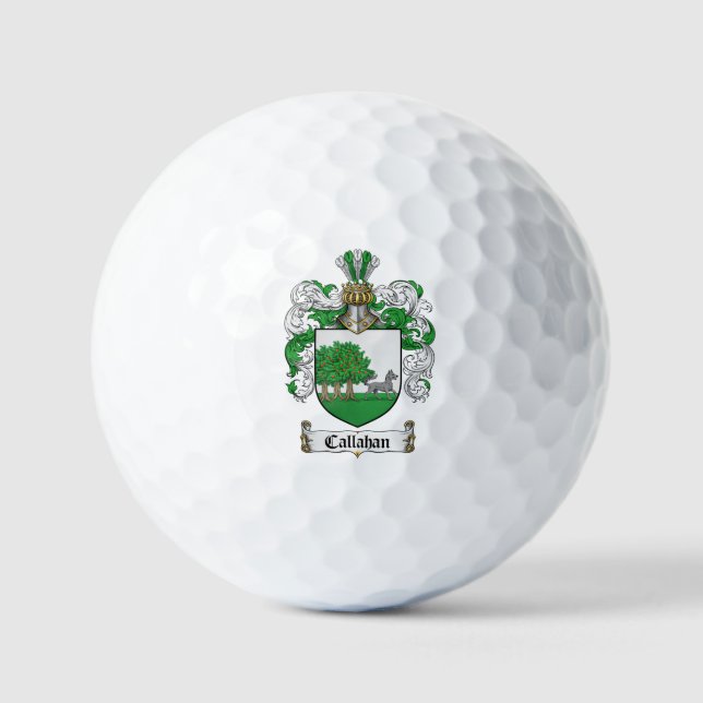 Pelota de golf con Escudo de Armas de Callahan (Anverso)