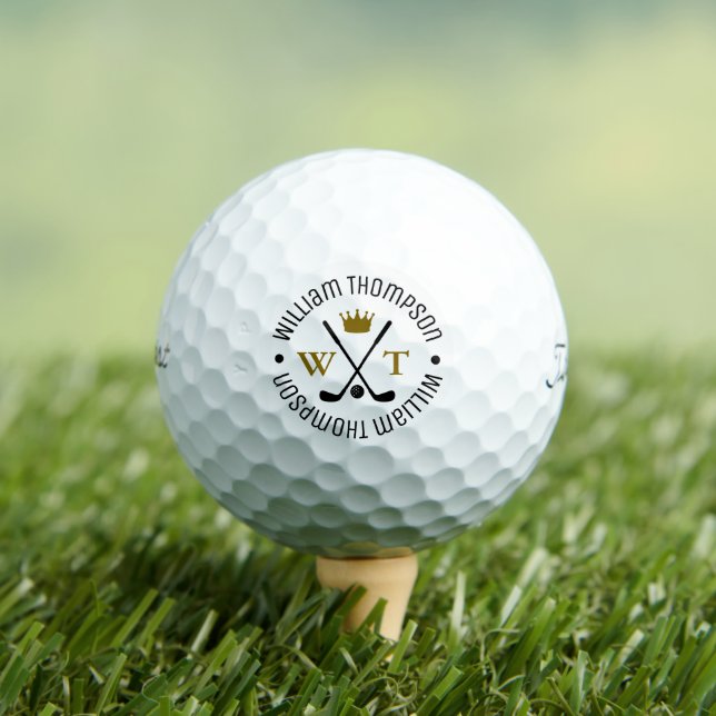 Pelota de Golf con Monograma para Rey Golfista (Camiseta in situ)