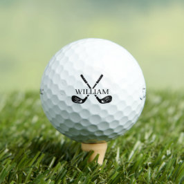 Pelota de golf con nombre de monograma Elija su co