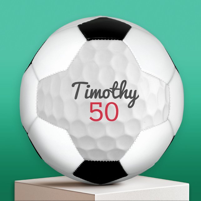 Pelota de golf con nombre y número (Custom Soccer Ball)