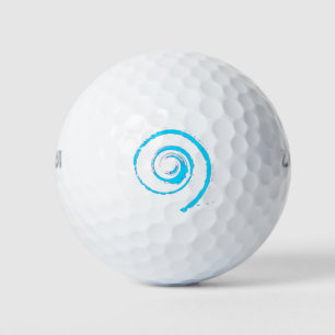 Pelota de golf con torbellino azul claro