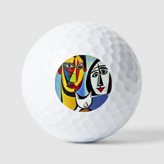 Pelota de golf de arte abstracto (Anverso)