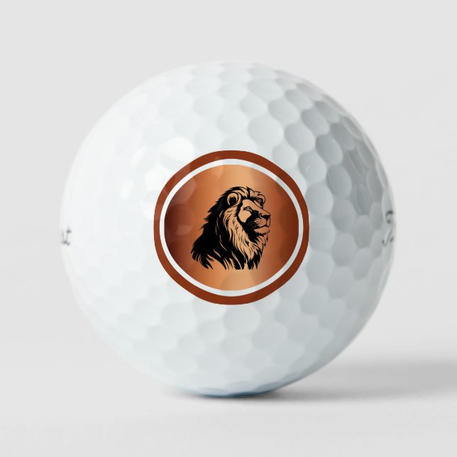 Pelota de Golf de Cobre León Majestuoso (Anverso)