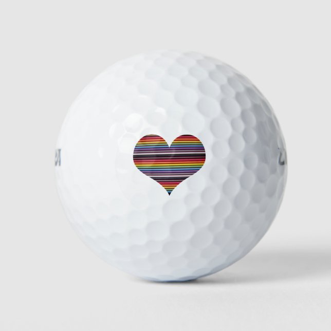 Pelota de golf de corazón con cable de cinta de ar (Anverso)