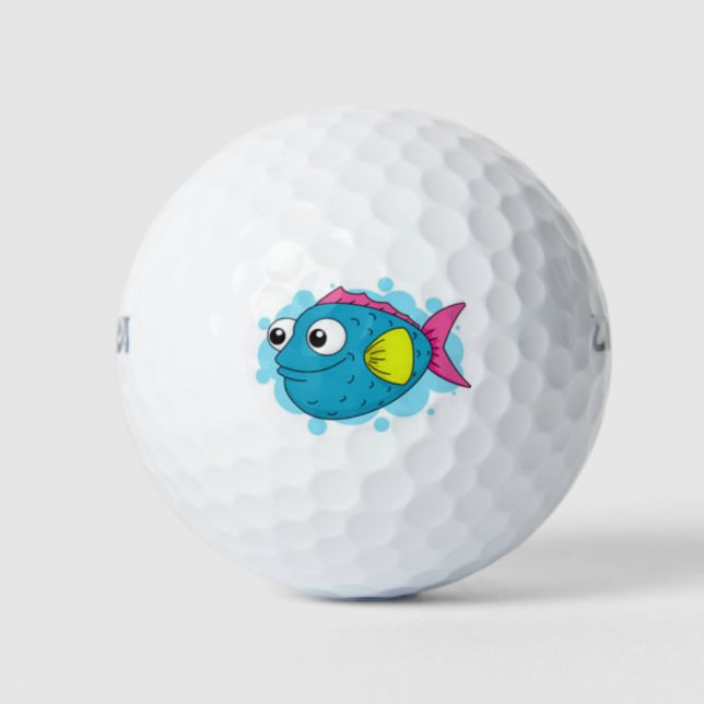 pelota de golf de peces con una sonrisa (Anverso)