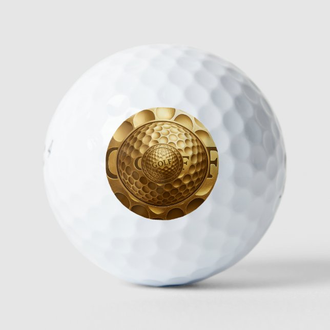 Pelota de golf de primera calidad - Diseño de logo (Anverso)