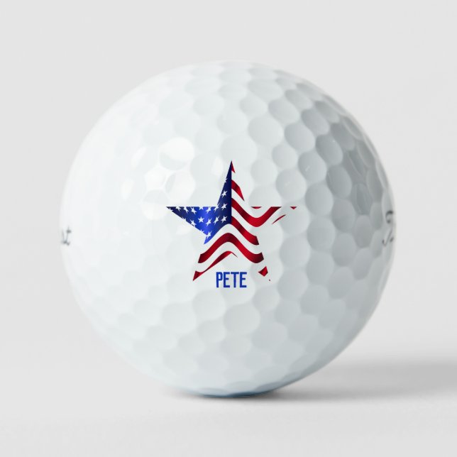 Pelota de golf de Stars & Stripes (Anverso)