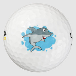 pelota de golf de tiburón con una sonrisa linda